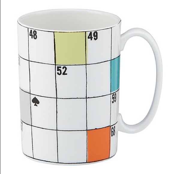 NWT Kate Spade Say the Word Crossword Mug Pink